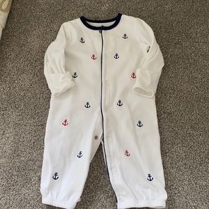 Little me boys nautical one piece outfit